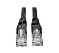 Tripp Lite Cat6 Gigabit Ethernet Snagless Molded Patch Cable 24 AWG 550MHz Premium UTP, Black, RJ45 M/M 35' (N201-035-BK)