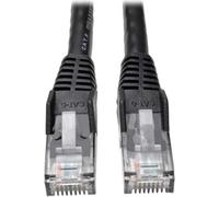 Tripp Lite Cat6 Gigabit Ethernet Snagless Molded Patch Cable 24 AWG 550MHz Premium UTP, Black, RJ45 M/M 8' (N201-008-BK)