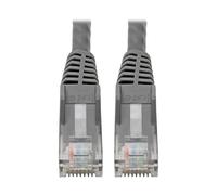 Tripp Lite Cat6 Gigabit Ethernet Snagless Molded Patch Cable, 24 AWG 550Mhz Premium UTP, Gray GbE RJ45 M/M 6in 6" (N201-06N-GY)