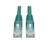 TRIPP LITE Cat6 Gigabit Ethernet Snagless Molded Patch Cable 24 AWG 550MHz Premium UTP, Green, RJ45 M/M 35' (N201-035-GN)