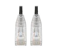 Tripp Lite Cat6 Gigabit Patch Cable Snagless UTP RJ45 Molded Slim Black 7' (N201-S07-BK)