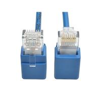 Tripp Lite Cat6 Gigabit Snagless Molded Slim UTP Patch Cable 0.6m Right Angle RJ45 M/M 2' (N201-SR2-BL)