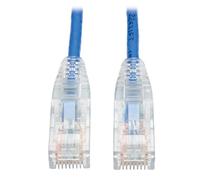 TRIPP LITE Cat6 Gigabit Snagless Molded Slim UTP Patch Cable RJ45 M/M, Blue, 6' (N201-S06-BL)