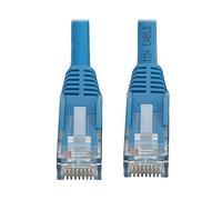 Tripp Lite Cat6 RJ45 PoE Gigabit Ethernet Cable, 9.8 Feet / 3 Meters, Flame-Resistant LSZH Jacket, Blue, Snagless, Power Over Ethernet, Male-to-Male, Patch LAN Cord, (N201L-03M-BL)