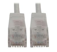 Tripp Lite Cat6a 10G Ethernet Cable, Snagless Molded Slim UTP Network Patch Cable (RJ45 M/M), White, 1 Foot / 0.3 Meters, Manufacturer's Warranty (N261-S01-WH)