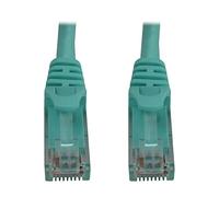 Tripp Lite Cat6a 10G Ethernet Cable, Snagless Molded UTP Network Patch Cable (RJ45 M/M), Aqua, 1 Foot / 0.3 Meters, Manufacturer's Warranty (N261-001-AQ)