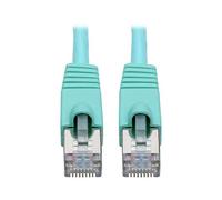 Tripp Lite Cat6a Ethernet Cable (M/M), Shielded Cat6a Cable, STP Network Patch Cable, 10 Gbps, PoE, Aqua, 10 ft. (N262-010-AQ)
