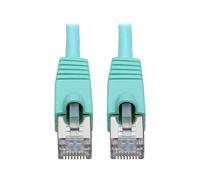 Tripp Lite Cat6a Ethernet Cable (M/M), Shielded Cat6a Cable, STP Network Patch Cable, 10 Gbps, PoE, Aqua, 30 ft. (N262-030-AQ)