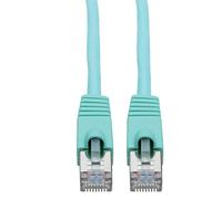 Tripp Lite Cat6a Ethernet Cable (M/M), Shielded Cat6a Cable, STP Network Patch Cable, 10 Gbps, PoE, Aqua, 5 ft. (N262-005-AQ)