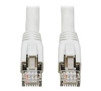 Tripp Lite Cat8 Snagless Ethernet Cable, 25G/40G Certified Network Patch Cable, 22 AWG S/FTP, PoE, White, 30 ft. (N272-030-WH)