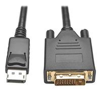 Tripp Lite DisplayPort to DVI Active Cable Adapter, DP 1.2 with Latches, DP to DVI (M/M), DP2DVI, 1080p, 6 ft. (P581-006-V2),Black