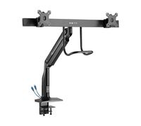 Tripp Lite DMPDD1735AM Safe-IT Precision-Placement Dual-Display Desk Clamp or Grommet with Antimicrobial Tape for 17” to 35” Displays, USB Ports