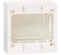 Tripp Lite Double Gang Surface Mount, 2-Gang Back Box Wall Plate, Adaptable Junction Box, TAA, White (N080-SMB2-WH)