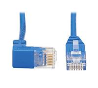 Tripp Lite Down Angle Cat6 Ethernet Cable, Gigabit Molded Slim UTP Network Patch Cable, Blue, 15 ft. (N204-S15-BL-DN)