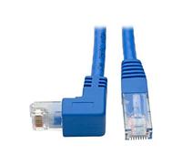 Tripp Lite Down-Angle Cat6 UTP Patch Cable (RJ45), M/M, Gigabit, Molded, Blue, 1 ft. (N204-001-BL-DN)