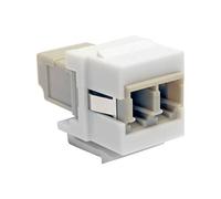 Tripp Lite Duplex Multimode Fiber Coupler, Keystone Jack, LC to LC, White (N455-000-WH-KJ)