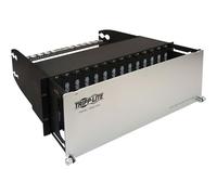 Tripp Lite Enclosure for 28 High-Density Fiber Cassettes, 4U Rack Mount Patch Panel, 10 Gb, 40 Gb and 100/120 Gb Equipment, Up to 336 Duplex LC Ports, Lifetime Manufacturer's Warranty (N482-04U)