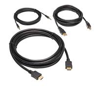 Tripp Lite HDMI KVM Cable Kit, 4K HDMI, USB 2.0, 3.5 mm Audio Jack, 3 in 1 KVM Cable Set (M/M), 10 ft. (P782-010-HA)