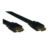Tripp Lite High Speed HDMI Flat Cable, Ultra HD 4K x 2K, Digital Video with Audio (M/M), Black, 10-ft. (P568-010-FL)