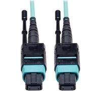 Tripp Lite MTP/MPO Patch Cable 12 Fiber,40GbE, 40GBASE-SR4,OM3 Plenum-rated - Aqua, 1M (3-ft.)(N844-01M-12-P)