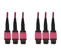 Tripp Lite Multimode Fiber Optic Cable, 50/125 OM4 MTP/MPO (3xF/3xF), 24-Strand, 40/100/400GbE, LSZH Jacket, Magenta, 30 Meters / 98.4 Feet, Lifetime Limited Manufacturer's Warranty (N858B-30M-3X8MG)