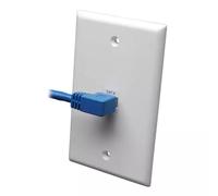 Tripp Lite Left-Angle Cat6 Gig Molded UTP Cable, RJ45 Left-Angle M to RJ45 M, Blue, 3.05 m (N204-010-BL-LA)