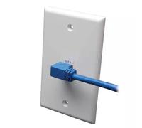 Tripp Lite 10FT Cat6 Gigabit RJ45 Right Angle to RJ45 Molded Patch Cable - Blue