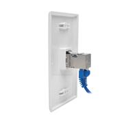 Tripp Lite N235-001-SH-D Cat6 Straight-Through Modular Shielded In-Line Snap-In Coupler with 90-Degree Down-Angled Port (RJ45 F/F)