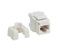 Tripp Lite N238-001-WH-6A Cat6a 110-Style Punchdown RJ45 Keystone Jack, White, TAA