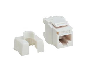 Tripp Lite N238-001-WH-6A Cat6a 110-Style Punchdown RJ45 Keystone Jack, White, TAA