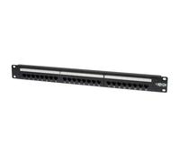 Tripp Lite N252-024 24-Port 1U Rack-Mount Cat6/Cat5 110 Patch Panel 568B RJ45 Ethernet TAA RJ-45 Cat6 Cat6a Cat6e Black Rack mounting 1U TAA GSA
