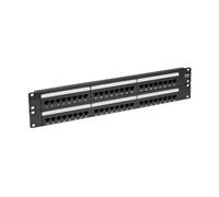 Tripp Lite N252-048 48-Port Cat6 Patch Panel - UTP, 110 Punch Down, RJ45, 2U, TAA