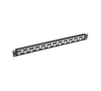 Tripp Lite N254-024-6A-OF 24-Port 1U Rack-Mount Cat6a Offset Feed-Thro