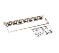 Tripp Lite N254-048-SH-6A 48-Port 1U Rack-Mount STP Shielded Cat6a Feedthrough Patch Panel - Black