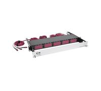 Tripp Lite N48K-15M8L60-B 40/100Gb Fiber Breakout Patch Panel, 40Gb to 4 x 10Gb, 100Gb to 4 x 25Gb, 15 MTP QSFP to 60 LC Duplex OM4 50/125 Multimode Ports, 1U