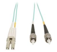 Tripp Lite N818-05M 10Gb Duplex Multimode 50/125 OM3 LSZH Fiber Patch Cable (LC/ST) - Aqua, 5M (16 ft.)