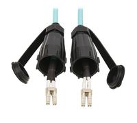 Tripp Lite N820-02M-IND 10Gb Rigid Industrial Duplex Multimode 50/125 OM3 Fiber Patch Cable (LC/LC) - IP68, Aqua, 2 m (6.6 ft.)