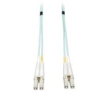 Tripp Lite N820-25M 10Gb Duplex Multimode 50/125 OM3 LSZH Fiber Patch Cable, (LC/LC) - Aqua, 25M (82 ft.)