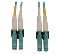 Tripp Lite Switchable Fiber Cable, 400G Duplex Multimode 50/125 OM4 (LC Duplex-PC/LC Duplex-PC), Round LSZH Jacket, Aqua, 1 Meter / 3.3 Feet, Lifetime Limited Manufacturer's Warranty (N820X-01M-OM4)
