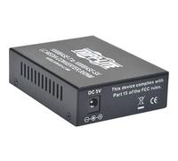 Tripp Lite Network Copper RJ45 Ethernet to Fiber LC Duplex Multimode Extender Converter, 850nm Wavelength, Gigabit 10/100/1000 UTP, Extend 1800 Feet / 550M, 2-Year Warranty (N785-001-LC-MM)