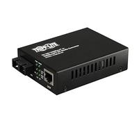 Tripp Lite Network Copper RJ45 Ethernet to Fiber SC Duplex Multimode Cable Extender Converter, 1310nm Wavelength, Power Over Ethernet+, Gigabit, Extend 1.2 Miles / 2 Km, 2-Year Warranty (N785-001-SC)