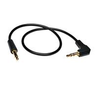 TRIPP LITE P312-006-RA 6-Feet 3.5mm Mini Stereo Audio Cable with One Right Angle Plug M/M Black