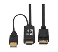 Tripp Lite P567-01M HDMI to DisplayPort Active Adapter Cable (M/M) - 4K USB Power Black 1 m (3.3 ft.)