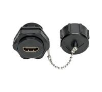 Tripp Lite P569-000-FF-IND 4K HDMI Coupler with Ethernet (F/F), Industrial High Speed, 4K 60 Hz, HDR, IP68 Rated, Dust Cap