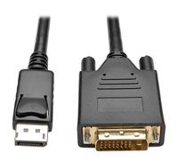 Tripp Lite P581-006-V2 DisplayPort 1.2 to DVI Active Adapter Cable (DP with Latches to DVI-D Dual Link M/M), 6 ft. (1.8 m)