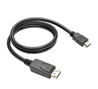 Tripp Lite P582-003-V2 DisplayPort 1.2 to HDMI Adapter Cable (DP with Latches to HDMI M/M), 4K, 3 ft. (0.9 m)