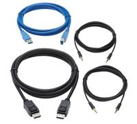 Tripp Lite P785-DPKIT06 DisplayPort KVM Cable Kit for B005-DPUA2-K and B005-DPUA4 KVM, 4K DP, USB 3.2, 3.5 mm, 6 ft. (1.8 m)