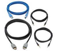 Tripp Lite P785-HKIT06 HDMI KVM Cable Kit for B005-HUA2-K and B005-HUA4 KVM, 4K HDMI, USB 3.2 Gen 1, 3.5 mm, 6 ft. (1.8 m)