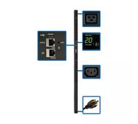 Tripp Lite PDUMV20HVNETLX 3.7kW Single-Phase Switched PDU - LX Interface 208/230V Outlets (20 C13 & 4 C19) C20/L6-20P 0U TAA