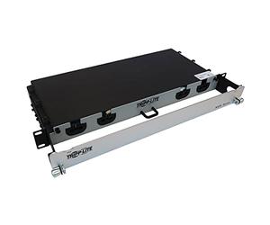 Tripp Lite Preloaded Fiber Panel, 32.8 feet / 10 Meter, 1U Rackmount, 6X 4X LC/LC M/M 8F Trunk OS2 Singlemode Fiber (N48S-6L8L-10)
